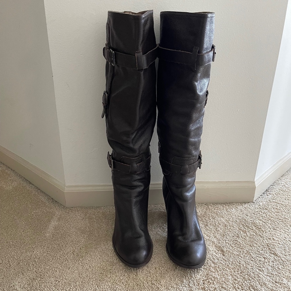 Women’s Bijou vintage leather tall boots sz 11W
